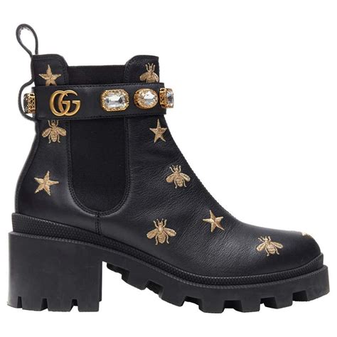 bee gucci boots|gucci shearling boots.